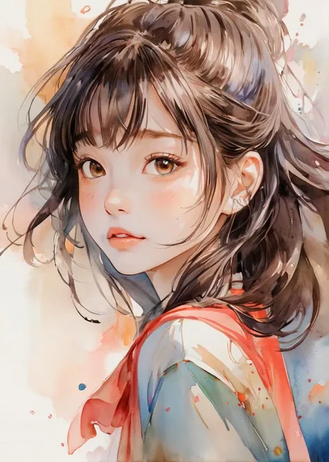 absurdres, highres, ultra detailed, (1girl:1.3), kawaii
BREAK
expressive brush strokes, ink wash, gradation, , poetic atmosphere, delicate balance, fluid motion , <lora:Saika_Kawakita_SDXL_1_:1> saika