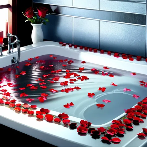 Masterpiece, 4K, beautiful design, absurdres,
lh_bathtub, a bath tub filled with red rose petals,
<lora:LH:0.8>