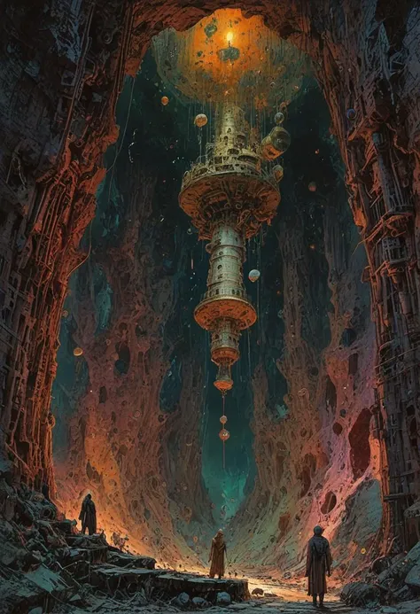 (colour: BulletShell), A beautiful blonde crowd, art deco pop artist, all pastel sleek futuristic outfit dress standing in a cave, high quality fantasy art, historic rendering of an old lighthouse, square spaceship , digital artwork by Beksinski, vibrant colors in the darkness, retro style dark techno background with Their faces, intricate details, photo taken on hasselblad, cameron, flat surrealism, ultra detailed, cell shaded, 8k. The composition includes overlapping circles, sharp-edged polygons, and fluid lines, all interwoven to create a sense of rhythm and flow. dark but detailed digital art, digital horror artwork, cracking glass through reality, the tesseract, made of diamond, digital art inspired by Michal Karcz, unsplash, digital art, close up of single sugar crystal, glinting particles of ice, ashes crystal, crystal particles, crystal material, water particules,