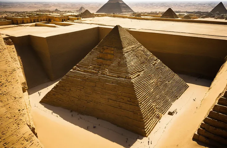 full body shot, view from a hotel room of the great pyramid of egypt underwater,(RAW photo, 16k, masterpiece, best quality: 1.2), (ultra realism, hyper detailed and intricate realism: 1.3), (radiant mapping, ray tracing, god rays: 1.2), High dynamic range, vivid, rich details, clear shadows and highlights, realistic, intense, enhanced contrast,