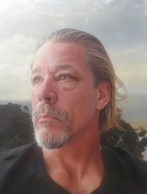 Rugged Photographer, beach surfer , war photographer self portrait of famous photographer deep in thought self portrait, perfect lighting, 3 point lighting, studio lighting, photo by Canon R5 for sport illustrated, vogue