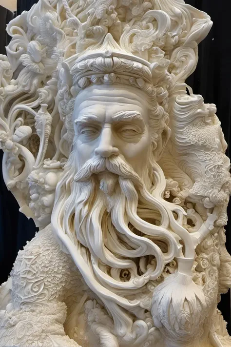 (Full view, complex, outdoor), (a superb Artisanal Foam carving art, Nano-organic life form), (High quality, Highly detailed, Sharp focus, 8K UHD, Nikon Z7 II, photography)