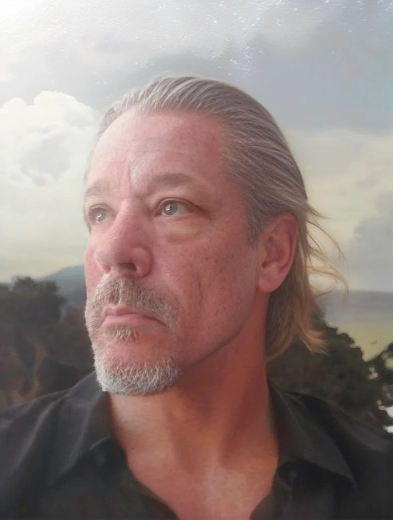 Rugged Photographer, beach surfer , war photographer self portrait of famous photographer deep in thought self portrait, perfect lighting, 3 point lighting, high contrast, studio lighting, photo by Canon R5 for sport illustrated, vogue