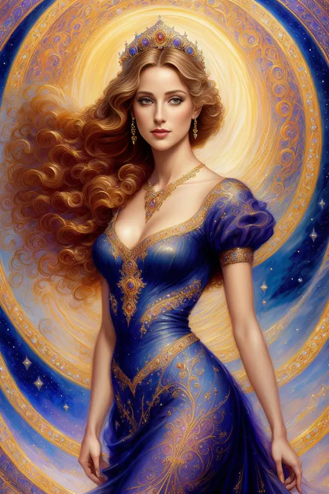 a solo beautiful princess, elegant, detailed, pretty, (rubenesque), (romanesque background), (night sky), elegant detailed dress, (art by dgtlv2 and henry asencio and zeen chin and josephine wall and edwin deakin), (masterpiece), (good anatomy),