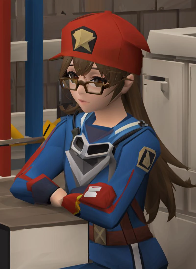 ((best quality)), ((highly detailed)), masterpiece, extremely detailed face, beautiful face, , <lora:more_details:.6>, (1girl), (glasses), propped up on one elbow (\resting\), ((diving suit)), <lora:genshinimpact_amber:1>, brown hair, long hair, hair ribbon, brown eyes, amberrnd, <lora:BackwardsCapLORA:1>, backwards cap, baseball cap, (indoors, in a garage, car), <lora:OSRSNPCS:.65>