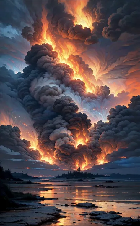 (smoke on the water, fire in the sky, deep purple, 1971), clouds