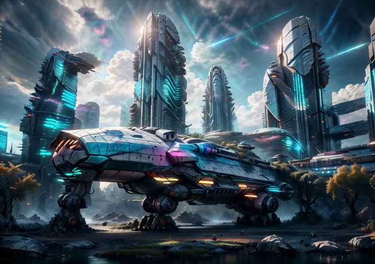 extremely detailed CG, perfect lighting, 8k wallpaper, RAW photography, masterpiece: 1.4, realistic, HDR, wallpaper,
huge png,
atlantistech,cityscape,(((crashed giant spaceship))), ruins, bioluminescent, blue background, cyberpunk style,realistic lighting,
dark sci-fi , 8k, sharpness, focus, cinematic frame, volumetric light (ink splashes: 1), (color splashes: 1), (colorful: 1), (watercolor: 1.2), soft lighting, stella monument in the city center
octane rendering, Unreal Engine, 3D rendering, best quality, UHD, 8K,
<lora:PAseerCloudV1:0.3> clouds <lora:ps5-biomes-xl:0.5> <lora:more_details:0.8> <lora:SolarpunkAI:0.8> solarpunkai, green-powered