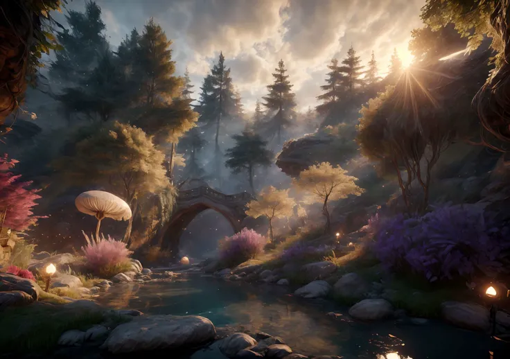 extremely detailed CG, perfect lighting, 8k wallpaper, RAW photography, masterpiece: 1.4, realistic, HDR, wallpaper,
huge png,
masterpiece, best quality, highly detailed photorealistic raw image, volumetric lighting, volumetric shadows, 8k render in octane Within a fantastical realm alive with magic, our mesmerizing female protagonist stands as the focal point of a surreal, dreamlike landscape. Surrounded by cascading waterfalls of iridescent light and floating crystalline orbs, she assumes an artistic posture that resonates with mystical grace. Her eyes, pools of enchantment, reflect the arcane wonders of her surroundings, while her ethereal gown seems to blend seamlessly with the very fabric of this magical realm. As she strikes this enchanting pose, she becomes a living masterpiece, promising a journey through a world where magic and art intertwine, weaving a tapestry of wonder, beauty, and the allure of the extraordinary
, octane rendering, Unreal Engine, 3D rendering, best quality, UHD, 8K, <lora:add_detail:0.8>
<lora:PAseerCloudV1:0.4> clouds <lora:ps5-biomes-xl:0.8>