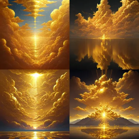 golden clouds