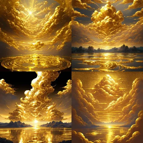 golden clouds