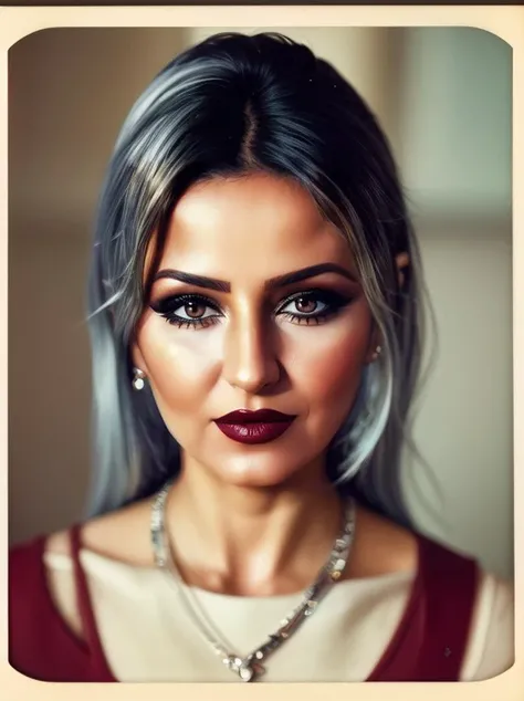 (stylized by Gary Hume:1.3) , photo of a midweight Archean (pinar_aylin:1.3) , she is Brilliant, =A, screaming, she has Silver hair, at Overcast, Overdetailed art, Lustful, American Expressionism, film grain, Polaroid, F/1.8, Grayscale, overlapping compositions, dripping Maroon, matte skin, "Whispers of the heart, a language of emotions, transcending words and speaking directly to our souls.", <lora:pinar_aylin-000008:0.9>, detailed skin texture, (blush:0.2), (goosebumps:0.3), subsurface scattering