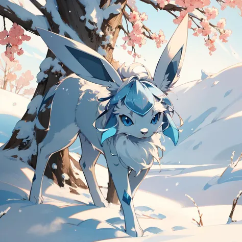 <lora:glaceon-v3-000024:0.5> glaceon,full body,snow,animal nose,no humans, tree, (masterpiece, best quality,absurdres: 1.2),, masterpiece,best quality,ultra-detailed,very detailed illustrations,extremely detailed,intricate details,highres,super complex details,extremely detailed 8k cg wallpaper, perfect hands,