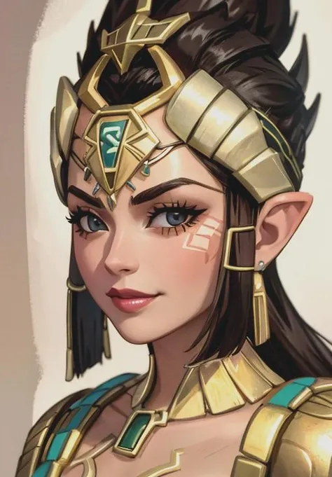<lora:smite_serqet:0.8>, smite_serqet, smirk, portrait,, (gorgeous, beautiful, enchanting:1.3)