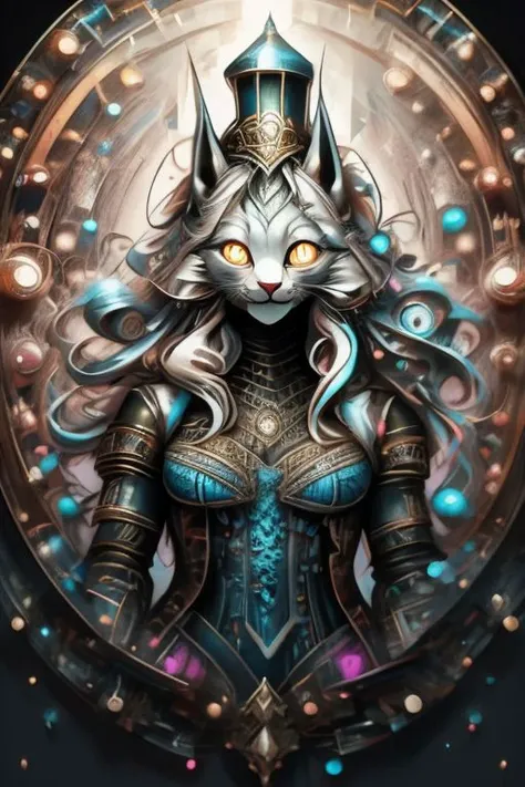 amazing watercolor painting award winning, ((masterpiece)), ((best quality)), ((detailed)), Unparalleled, ((Enchanting)), ((Impressive)), a white cat with hat play on top of a reflective surface, cyberpunk art, inspired by Dan Mumford, furry art, details and vivid colors, electric wallpaper, beeple and jeremiah ketner, multicolored vector art, intricate, in a painting of a cat, full res psychedelic therapy, trending on ArtStation, ink splatters, pen lines, incredible detail, creative, positive energy, happy, unique, negative space, pure imagination painted by artgerm ,Surreal Harmony, SLPASHTER_3-7000, Gorgeous splash of vibrant paint, colorful paint, Colorsplash, red