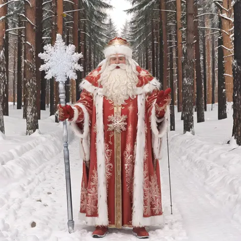 <lora:Ded_Moroz:1> Ded_Moroz doing magic in very dark forest, Ded_Moroz holding staff <lora:detail_slider_v4:2>