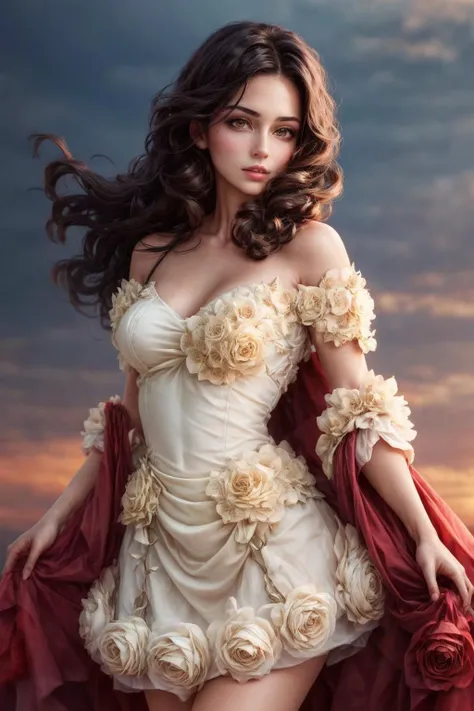 (woman:1.3), solo,( black long hair:1.1), yellow eyes, (short white dress:1.1), <lora:beautifulDetailedEyes_v10:0.8>, <lora:add_detail:0.8>, ((masterpiece)), (high quality), (best quality), (detailed), hd, perfect night lighting, detailed face, detailed body, <lora:RoseDress:0.8>, rose