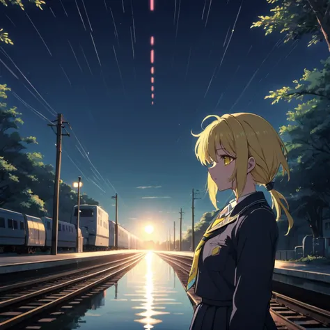 8 0 s movie still, cinema still, train passing by at night while bright city is in the background, 3 5 mm film photography, (8 k resolution:1.39), arri 3 5 mm cinema, hyperrealistic, photorealistic, high definition, highly detailed, tehnicolor, anamorphic lens, award - winning photography, masterpiece ikazu leaning forward, light, looking down, original, outdoors, overcastration, reflection focus, signature, silhouette shot, solo focus railgun, standing, traditional media, tree, water drop, wind, yellow eyes, zzzzzzhi, zoom layer, zeatto zeruseviel von boukeningen umikan vocaloids vocaloiden, zipper pull tab, zoom layer background, zoom layer object, zeta, zipper pull tab background textonly, zoom action, zeko yuuma style, zipper pull tabaozumi zyaki artist logo, zoom layer background, zipper skirt, zipper theme, zipperippers' wheel, zettai ryouiki sensanbei no takagi-kun, zouri zabuton, zizakura magazine's animated television projectmes zodiac, zunusama chihirozumi zyaki animation, zipperippers necktie, zirby: code of armszoe nagari zeta zetsu ni koi ga mada koto shinkou shuujin shuumatsu riseki revadre z