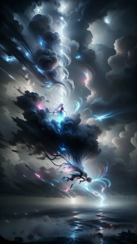 1girl, (glowing white hair), wearing a loose, thin, enchanted, white robe, flapping in the wind, floating in the air, casting a spell, strong wind storm <lora:TempestMagic:1> tempestmagic, fantasy, ethereal transparent, motionblur, <lora:attire_nakedbandage:0.8> excessive energy, tempest aura <lora:Perfect Hands:0.5> (cowboy shot), <lora:040790-Y:0.7> 040790-Y, woman, medium breasts