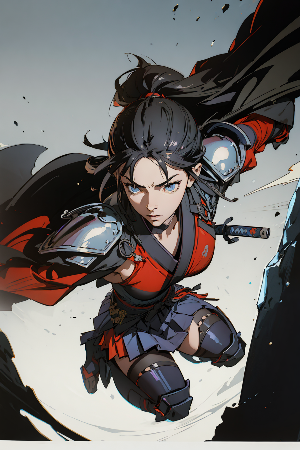 A close up of a person with a sword and armor - SeaArt AI