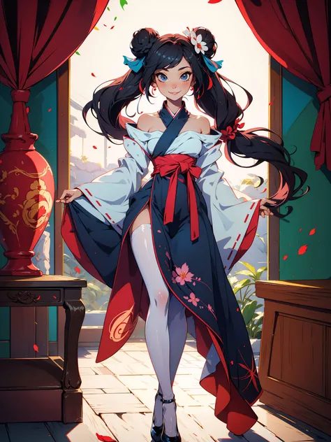 2d, comic, toon, wide image, art, body,
1girl, fantasy, (fox tail1.1), (fox ears:1.4), corruption, photo, film grain, hair flower, hair ribbon, nervous smile, mature , sex, very long hair, bangs,
tattoo,
white-pantyhose, pointy footwear, high heel boots, hanfu,
indoors, pose,