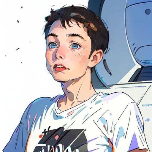 (best quality, masterpiece),Realistic, HDR,
(1boy),([elon musk]:1.3),looking at viewer,(upper body portrait),solo,soft light,
(t-shirt),(short hair),(black hair),
simple background,(white background:1.2),
(happy facial expression:1.1),