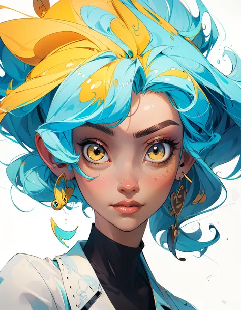 masterpiece, best quality, (rabbit) bunny, large eyes, (cartoon), splashing, abstract, psychedelic, (neon:0.8), extremely detailed, (white background:1.2), ink, (creative:1.3), intricate detail, (pretty face), dynamic lighting, natural lighting, (yellow:1.3), photorealistic, sy3, <lora:add_detail:0.6>