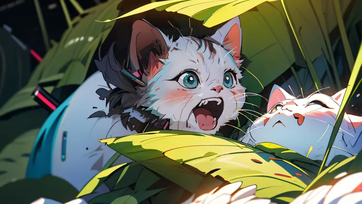 (masterpiece,best quality:1.5), ultra realistic,32k,RAW photo,(high detailed skin:1.2), soft light, vibrant color,
BREAK 1 girl,(hasune miku:1.6), long cyan hair, hand poiting, screaming
BREAK 1 girl
BREAK (white cat, screaming:1.4), <lora:cat_20230627113759:1:MIDD>
