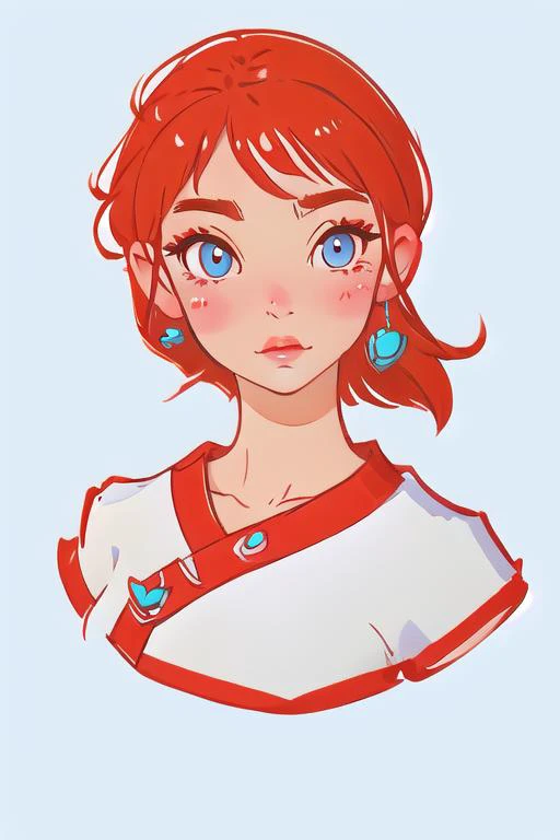 papercutcd, 1girl, cute face, white background, <lyco:papercutcd-000006:1>