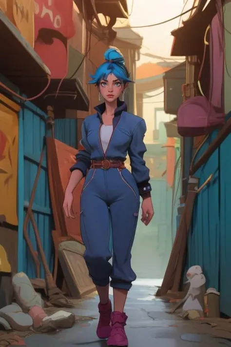 Genie woman in an alley