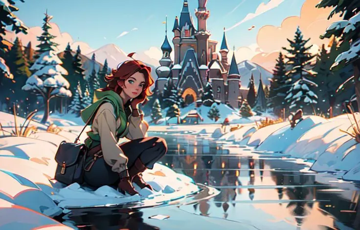 {a woman with medium red hair, perky breast and bright green irises ,dressed in a cream colored tunic, a leather vest, leather laced paants and cuffed boots thining about )I wonder so vividly sometimes, this eternity i spend in thee forest. Overloomed by the marvels of the castle i wait and wait and wait but my Prinncess has yet to visit again. Where are you my Princess the forest grows lonely, the stables are damp and the straw grows dry.i could waait but an eternity .....Literally. I chuckle how long my hair has grown how split each end has become and how it used to never bother me. Not till you. Your letting me into the castle treating me as a companion the staff looking at me as a diseased animal. I Miss the stone walls and fancy furnishings there warm and welcoming, but the wilderness is chilly and creul, I sit on our little per in the frossty snow covered river edge and see a lonely reflection. Where are you now my Princess are you in splendid gowns daancing with strange aand exotic suiters, of have you dissapeared in to the wilds like i once have and found the devious debaucheries of the lower worlds......where are you now my princess?....