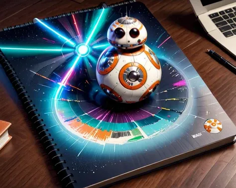 concept art (Gorgeous Digital Artwork:1.3) of (Rough sketch:1.3) <lora:Book_FFusion:1> a star wars bb-8 is sitting on top of a notebook, 3 d epic illustrations, ultra realistic 3d illustration, 3 d render beeple, 3 d hyper realistic render, cute 3 d render, hyper realistic 3 d render, adventure hyper realistic render, 3d illustration, 3 d illustration, by Alexander Robertson, highly detailed illustration, hyperrealistic illustration,CGSociety,ArtStation,(Abstract Expressionism:2),(Land Art:1.3),(Abstract Illusionism:2),(Fujifilm Superia:1.3) . digital artwork, illustrative, painterly, matte painting, highly detailed