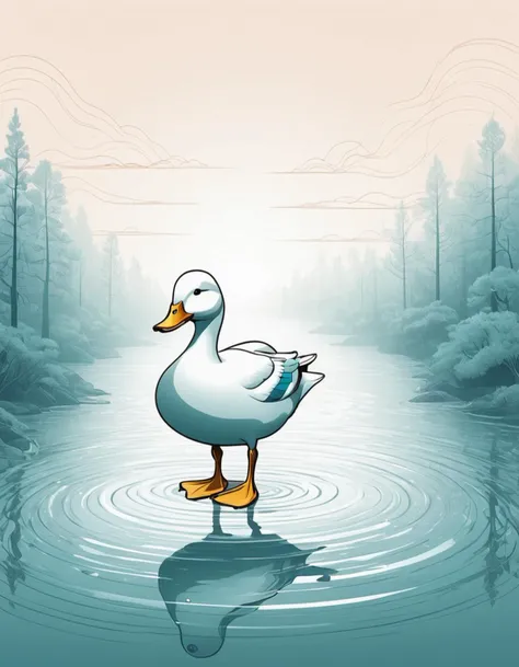 line art drawing <lora:CivitAI__Style_Fusion_-_FFusionAI_Entry_64DIM:0.8>, CivitAI Fusion Style, Magical Realism, Albumen, Anime, Charming Duck, Hyperpop, Pendleton Ward, ethereal magical atmosphere . professional, sleek, modern, minimalist, graphic, line art, vector graphics