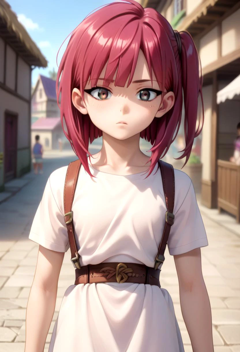 score_9, score_8_up, score_7_up, detailed eyes, village, BREAK
straight on shot, standing, <lora:PerfectEyesXL:0.8> perfecteyes,
<lora:morgiana_ponyxl:0.8> morgiana