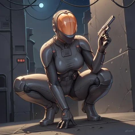score_9, score_8_up, score_7_up, score_6_up, chinese stealth suit, (1girl, solo:1.3), armor, faceless, helmet, bodysuit, science fiction, skin tight, standing, pose, night, moonlight, (fully clothed, full armor, tight clothing:1.2), stealth, stealth suit, detailed background, outside, concrete, front view, from front, gun, holding gun, holding handgun, holding pistol, action pose, pose, crouching, sneaking, sneaking suit,
<lora:chinese-stealth-suit_pdxl_:0.8>