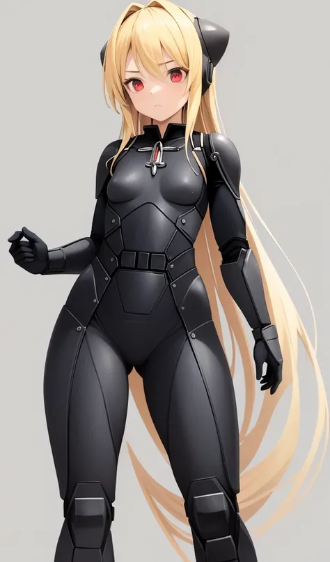 (character focus), from front, upper body,
(konjiki no yami), (chinese stealth suit), long hair, (dark red eyes), blonde hair, very long hair, hairpods, medium breasts, bangs, hair ornament, hair intakes, sidelocks,
chinese stealth suit, 1girl, solo, armor, faceless, helmet, bodysuit, science fiction, skin tight, standing, inside, simple background, flat chest, petite, wide hips,