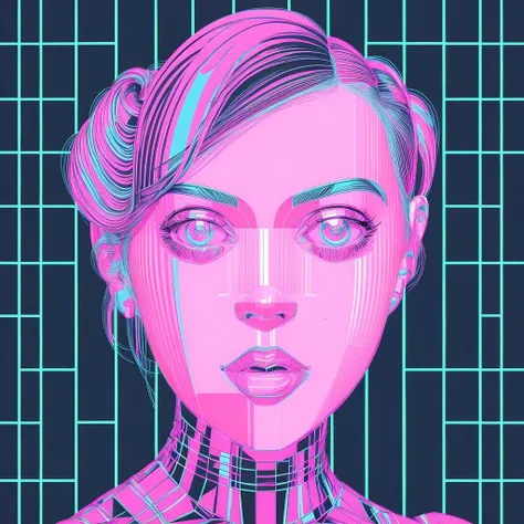 <lora:futurism1980s:1>the outline of a woman in the style of futurism80s