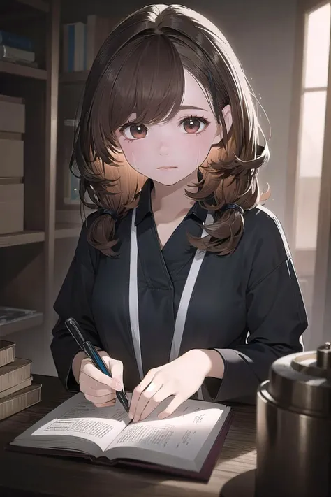 (masterpiece, best_quality, ultra-detailed, immaculate:1.3), epic, illustration, welcoming, 1girl, summoner, neon ginger hair, Messy Waves, casting spell, in in the deep messy ocean, in a immaculate foundry, bombshell hair, brown hair, twintails, zombie pose<lyco:EnvyBeautyMix22:1>
