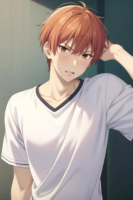 masterpiece, best quality, high quality, <lora:souma_kyou:0.70>, souma_kyou, 1boy, solo, male focus, upper body, looking at viewer, shirt