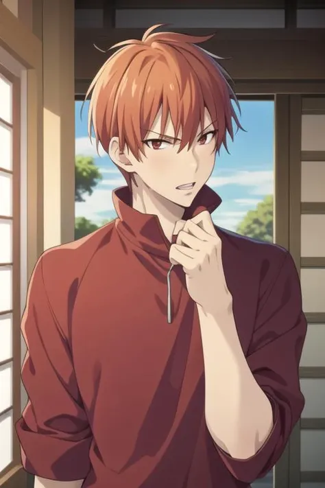 masterpiece, best quality, high quality, <lora:souma_kyou:0.70>, souma_kyou, 1boy, solo, male focus, upper body, looking at viewer