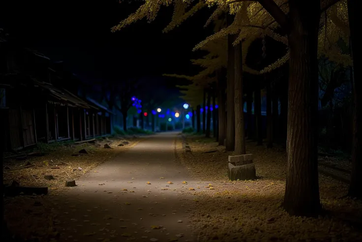 outdoors,<lora:ginkgo_v1:0.6>,ruanyi0001,people,<lora:detail_slider_v4:5>,autumn leaves,(red-panic-button-positive:1.3),<lora:nighttime_v1:1.2>,no humans,dappled moonlight,, best quality,masterpiece,high quality,real,realistic,super detailed,full detail,8K,