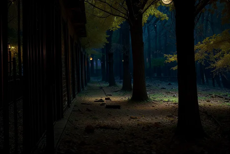outdoors,<lora:ginkgo_v1:0.6>,ruanyi0001,people,<lora:detail_slider_v4:5>,autumn leaves,(red-panic-button-positive:1.3),<lora:nighttime_v1:1.2>,no humans,dappled moonlight,, best quality,masterpiece,high quality,real,realistic,super detailed,full detail,8K,