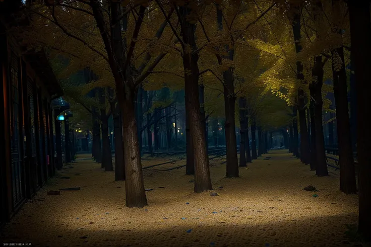 outdoors,<lora:ginkgo_v1:0.7>,ruanyi0001,people,<lora:detail_slider_v4:5>,autumn leaves,(red-panic-button-positive:1.3),<lora:nighttime_v1:1.2>,no humans,, best quality,masterpiece,high quality,real,realistic,super detailed,full detail,8K,