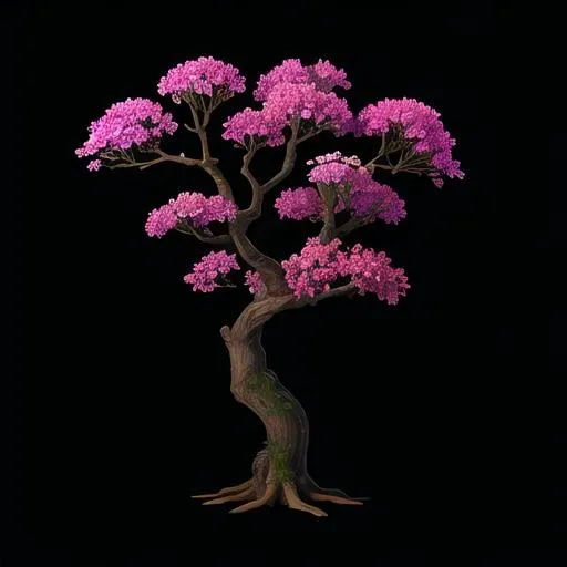 no humans, tree, flowers, very detailed, realistic, simple background, black background <lora:asset_sxz-concept:0.8>