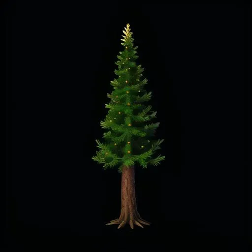 no humans, evergreen tree, very detailed, realistic, simple background, black background <lora:asset_sxz-concept:0.8>