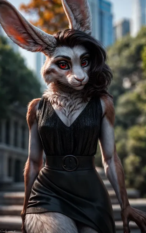 \\ Made with ONE FOR ALL model by Chaos Experience @ https://civitai.com/user/ChaosExperience/ \\
(Furry Art : Anthro : Rabbit), (Ultra-HD-details, discreet, emphasized-details, life-size-body, cutesie)
RAW Photo, realistic, 1girl, solo, rabbit girl, clothed, body fur, white rabbit, white fur, detailed fluffy fur, red eyes, black dress
BREAK
upper body, looking at viewer, detailed face eyes and fur
BREAK
vivid colors, sharp contrast, Depth of Field, sharp focus, bokeh, film grain
(Style-DoF, Style-EMCG)
<lora:StL_Areko:0.8>