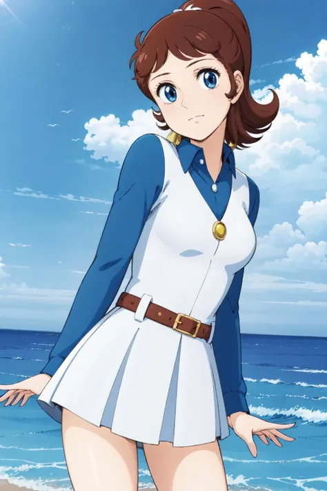 masterpiece, best quality, solo,1girl,looking at viewer,sea, cowboy shot,anime style,
<lora:makochanV1:0.8>makochan