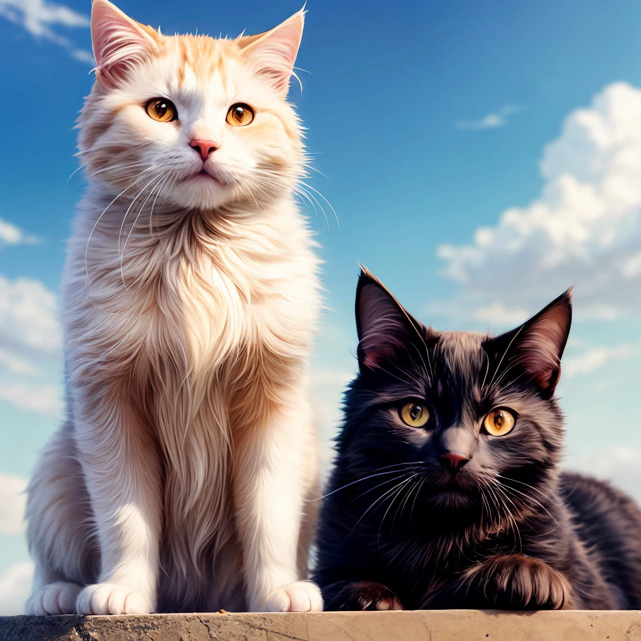 anime artwork cat, dog, <lora:add_detail:0.6>, <lora:more_details:0.6>, <lora:sd_xl_turbo_lora_v1:1>, <lora:sdxl_lightning_2step_lora:1>, <lora:JuggerCineXL2:1> . anime style, key visual, vibrant, studio anime, highly detailed