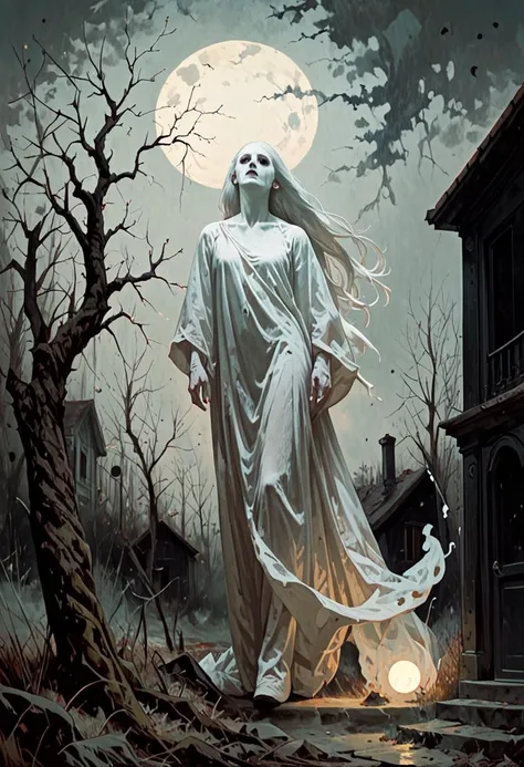 score_9, score_8_up, score_7_up, fantasy, long hair, horror \(theme\), pale skin, ghost, white hair, black house
<lora:ph4nt0m01lXLP:1>, <lora:LCMTurboMix_Euler_A_fix:1> <lora:oil_painting_-_bouguereau_-_pony:0.45>
