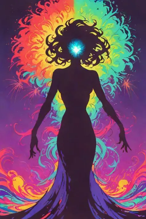 watercolor painting vaporwave style ethereal fantasy concept art of zPDXLxxx,score_9,score_8_up,score_7_up,score_6_up,score_5_up,score_4_up,rating_explicit,<lora:Turbo_XL:1>,<lora:NoctAbstractConcept:0.7>,abstract,colorful,abstract background,particles,jean grey,glowing eyes,floating hair,surging energy,fireworks,<lora:Shadow_Style_for_Pony:0.3>,black silhouette,shadow,femenine silhouette, . magnificent, celestial, ethereal, painterly, epic, majestic, magical, fantasy art, cover art, dreamy . retro, neon, pixelated, nostalgic . vibrant, beautiful, painterly, detailed, textural, artistic
