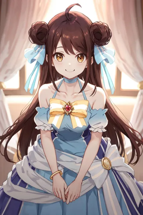 A close up of a woman in a dress with a bow - SeaArt AI